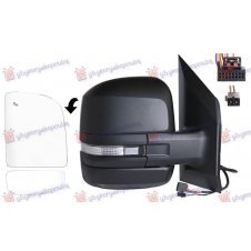 RETROVISOR ELECTRICO CALEFACTABLE PLEGABLE CORTO (INTERMITENTE&PUNTO CIEGO) (10 PINES) (CALIDAD A) (CONVEXO)