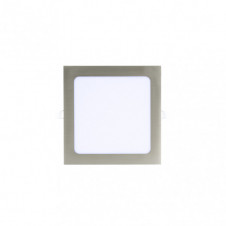 Downlight Basalto 12w 6500k Niquel Cuadrado 1080lm 2,5x17x17 Cm Corte 15,5x15,5 Cm
