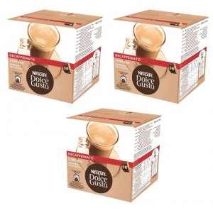 Pack de 3 cajas Dolce Gusto CORTADO DESCAFEINADO, 16 unidades por caja, 48 cápsulas en total