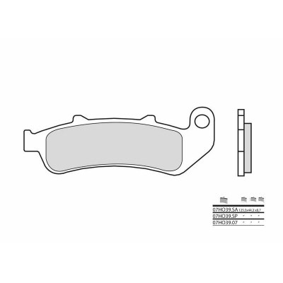 Pastillas de freno orgánicas Brembo 07HO3907 07HO3907