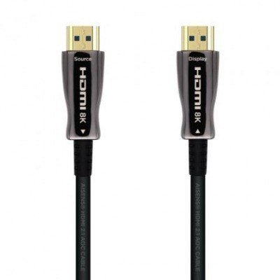 Cable HDMI 2.1 AOC 8K Aisens A153-0521/ HDMI Macho - HDMI Macho/ 50m/ Negro