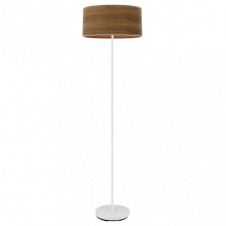 Pie Salon Jerte 1xe27 Blanco/madera Oscura 165x40x40 Cm