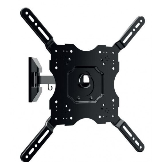 Soporte TV orientable de pared Vivanco VVTVOR55INCH35KG, hasta 65 pulgadas, 35 kg, 1 brazo, VESA 400x400 mm, orient. ±90°, incl. +5°/-15°, negro