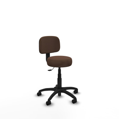 Silla Llanos giratorio bali marrón oscuro base poliamida 600 ruedas nailon 50