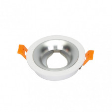 Empotrable Anou 1xgu10 Redondo Blanco/cromo 2x9,2x9,2 Cm 8 De Corte.c/portalampara