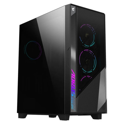 Caja ordenador gaming gigabyte gb - ac500g st atx argb vidrio negra