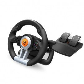 Volante y pedales Krom K-WHEEL, multidispositivo