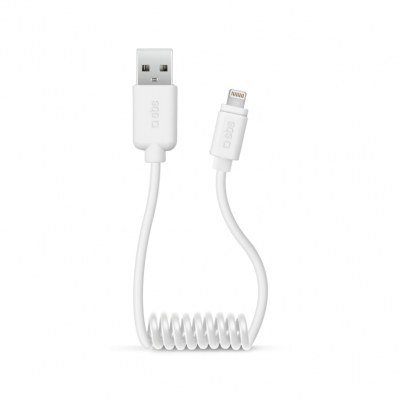 Sable tipo muelle usb 2.0 a lightning sbs 0.5m - macho - macho - blanco