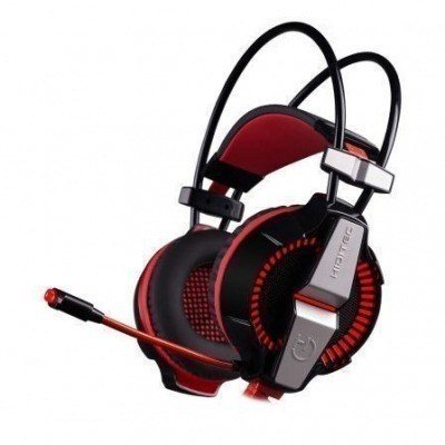 Auriculares Gaming con Micrófono Hiditec Ikos/ Rojos