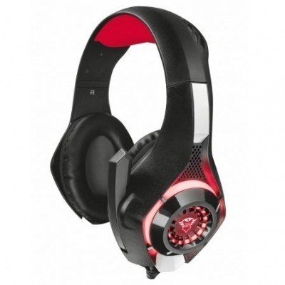 Auriculares Gaming con Micrófono Trust GXT 313 Nero/ USB 2.0/ Rojos