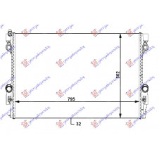 RADIATOR 3.0i-3.6i-4.8i PETROL 3.0.DIESEL (795x502x32) (NRF)