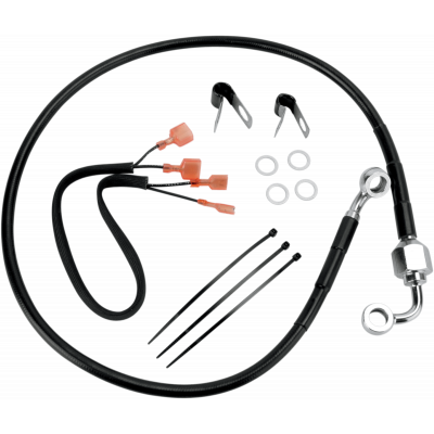 Kit de línea de freno de acero inoxidable DRAG SPECIALTIES 640320-BLK