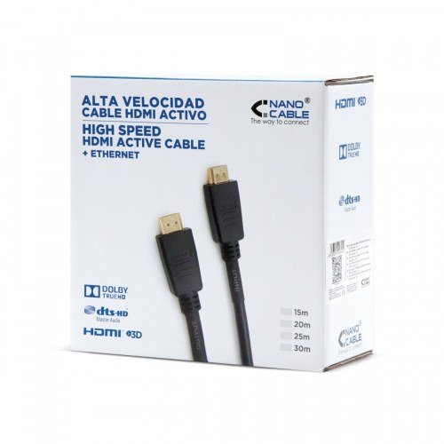 Nanocable CABLE HDMI V1.4 (ALTA VELOCIDAD / HEC) CON REPETIDOR M-M 20M