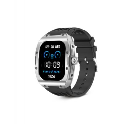 Ksix Hero Smartwatch - Pantalla AMOLED 1,95? AMOLED - Autonomia Hasta 7 Dias - Modos Deporte y Salud, Llamadas, Asistentes de voz - IP68 - Color Negro