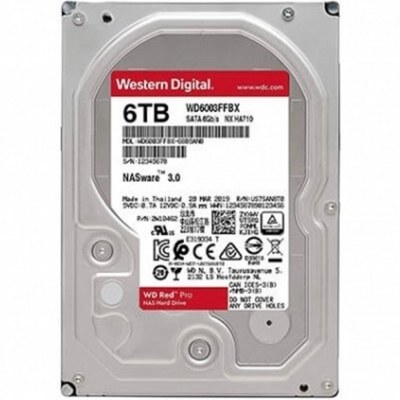 Disco duro interno hdd wd western digital nas red pro wd6003ffbx 6tb 3.5pulgadas sata 3 7200rpm 256mb