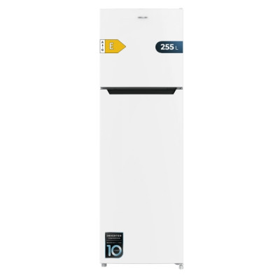 Cecotec Bolero CoolMarket 2D 255 NF White E Frigorifico Dos Puertas - Capacidad 255L - Luz LED - Temperatura Regulable - Silencioso - Clase E - 54.5x59x170cm - Color Blanco