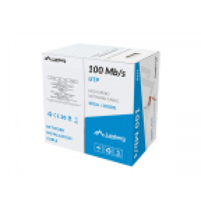 BOBINA CABLE RED LANBERG UTP RJ45 100 MB/S SOLIDO CCA AWG24 305M ROJO