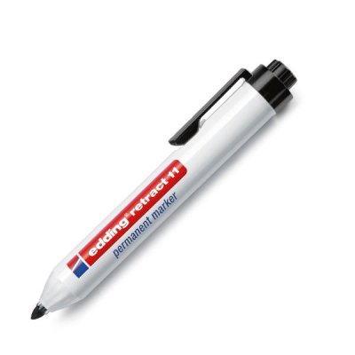 edding Marcador permanente Retract 11 - Punta conica - Trazo 1,5 mm - Color negro