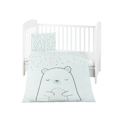 Juego de cama 5 piezas Bear with me Menta
