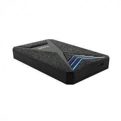 CAJA EXTERNA 2.5 USB3.1 SATA TOOQ GAMING LEDS AZULES