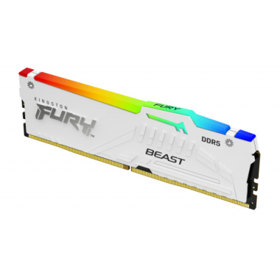 MEMORIA KINGSTON 16GB 6000MT/S DDR5 CL36 FURY BEAST WHITE RGB EXPO - KF560C36BWE2A-16