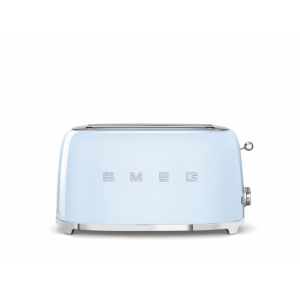 Tostador Smeg TSF02PBEU, 2 ranuras, corto, 1500W, azul