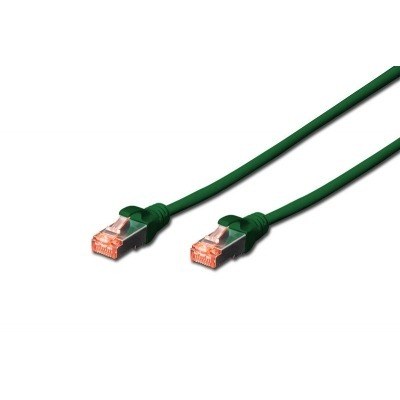 CABLE DIGITUS S-FTP CAT 6 Cu LSZH AWG 27/7 LENGHT 0.25M 10 PCS VERDE