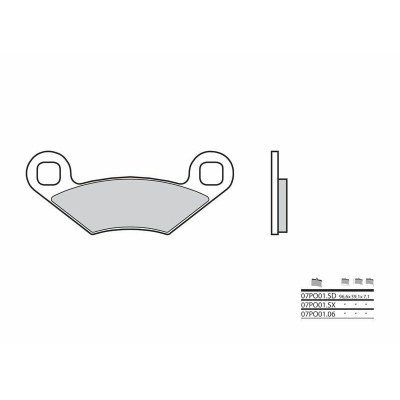 Pastillas de freno sinterizadas Brembo 07PO01SD 07PO01SD