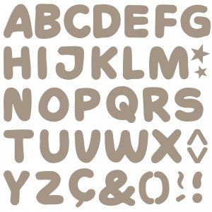 Vinilo infantil letras abecedario (grande) en beige · Alfabeto XL MA500-053