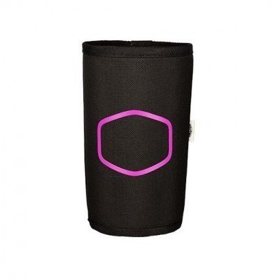 Soporte botellas silla coolermaster negro tela - logo coolermaster