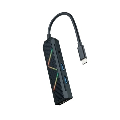 HUB USB-C 2xUSB-A+USB-C CARGA+HDMI