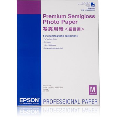 Epson GF Papel Premium SemmiGloss Photo A2, 25 hojas - 250 g/m2