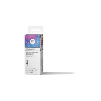 CRICUT INFUSIBLE INK TRANSFER SHEETS 2-PACK (WATERCOLOR SPLASH) - IDEAL SIZE FOR MUGPRESS