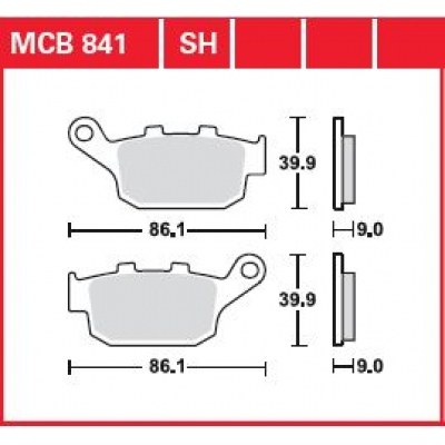 Pastillas de freno traseras sinterizadas serie SH TRW MCB841SH