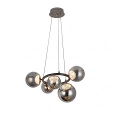 Colgante Pompeya 5l Negro 35w 3000-4000-6000k C/remoto Y Reg.intensidad 3150lm Regx58x58 Cm