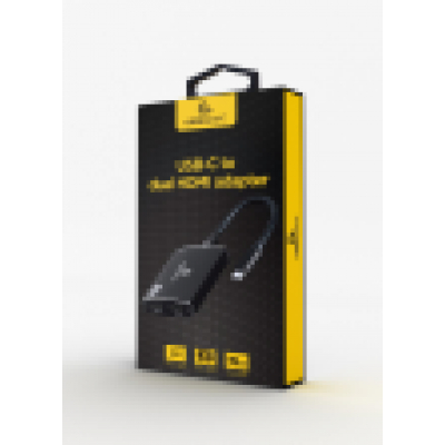 ADAPTADOR USB-C A DOBLE HDMI 4K 60HZ NEGRO