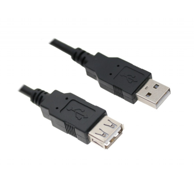 Cable Alargador USB 2.0 Nanocable 10.01.0203-BK/ USB Macho - USB Hembra/ 1.8m/ Negro