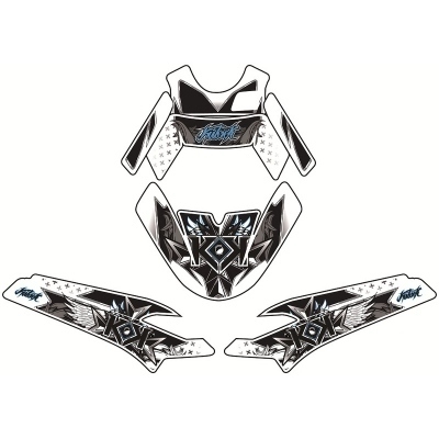 KUTVEK Demon Graphic Kit Blue MBK Booster/Yamaha BW'S 1YM010011