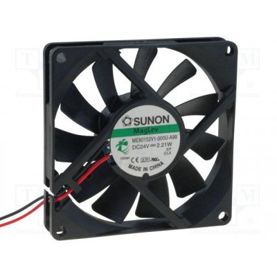 VENTILADOR 24Vdc 80x80x15mm 2,21W 2 Cables VAPO Sunon