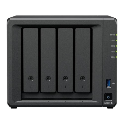 Servidor nas synology disk station ds925+ 4gb 4 bahias gigabit ethernet