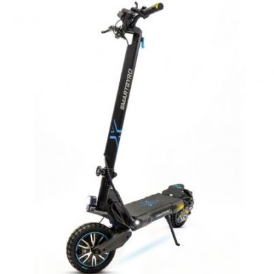 Patinete Eléctrico SmartGyro CrossOver Dual Max 2 LR Certificado/ Motor 1000W/ Ruedas 10/ 25km/h/ Autonomía 70km/ Negro