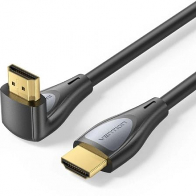 Cable HDMI 2.0 4K Acodado Vention ALQBF/ HDMI Macho - HDMI Macho/ 1m/ Negro