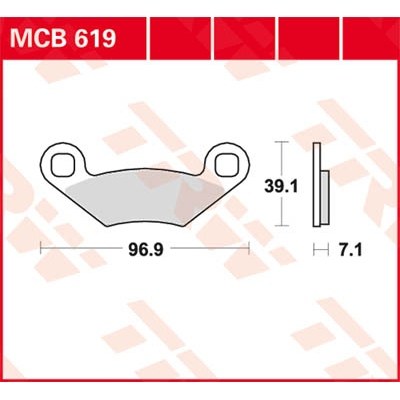 Pastillas de freno metal sinterizado SV TRW MCB619