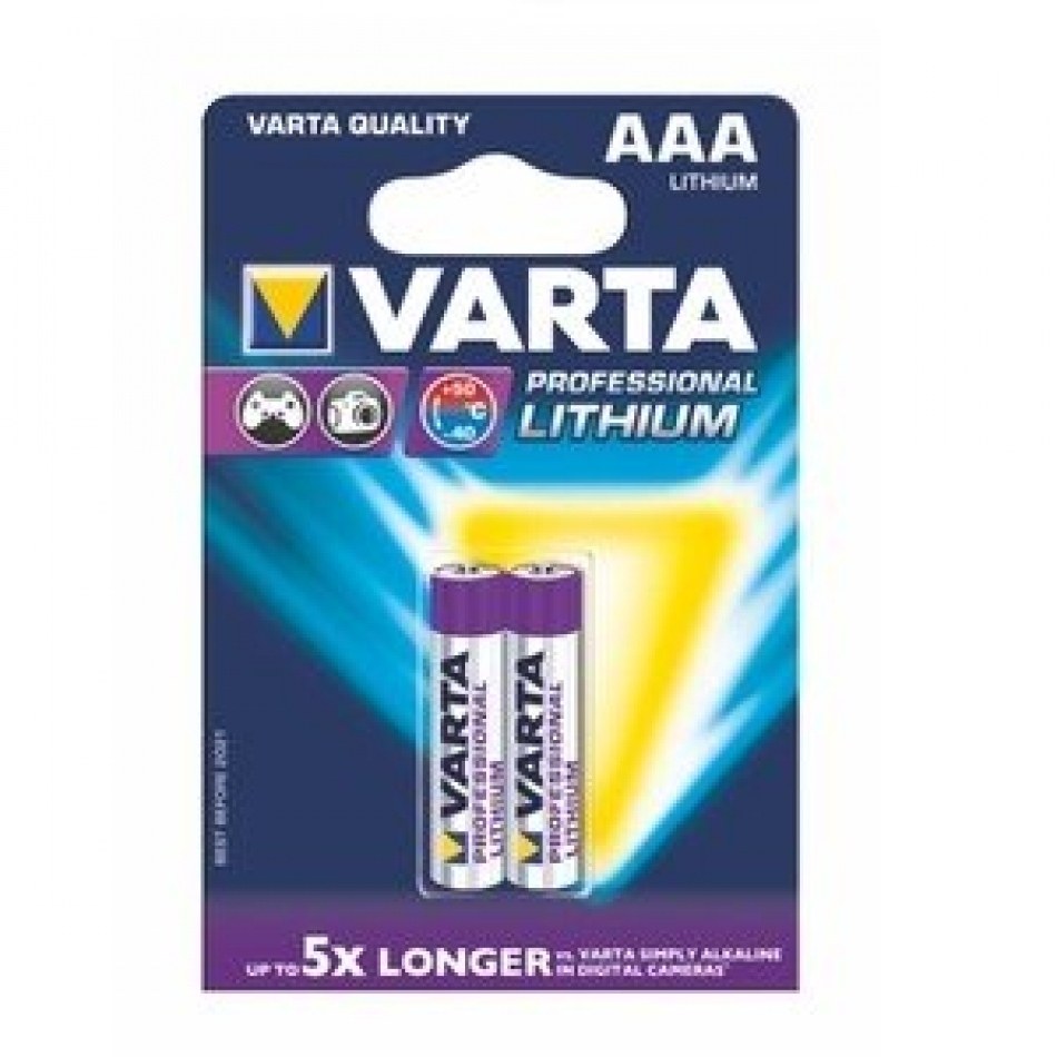 6103 de Varta - Pila Litio LR3 AAA VARTA 1.5V BLx2 (Blister de 2
