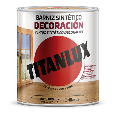 Barniz sintético decoración incoloro brillante 4l titanlux m10100004
