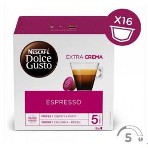 Pack de 3 cajas Dolce Gusto ESPRESSO EXTRA CREMA, 16 unidades por caja, 48 cápsulas en total