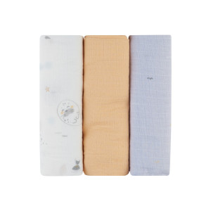 Juego de pañales de muselina 3 uds 75x75 cm Seally Me