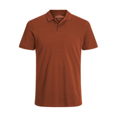 Polo JACK & JONES JJEBASIC POLO SS NOS 12136516 Marron Marron