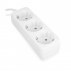 Ewent Ew3958 Regleta Con Tres Enchufes En Blanco