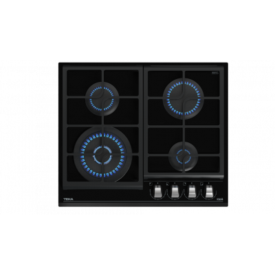 PLACA GAS TEKA GZC64320XBN 4F C/WOK BISEL 60CM CRIST.NGO 112570037
